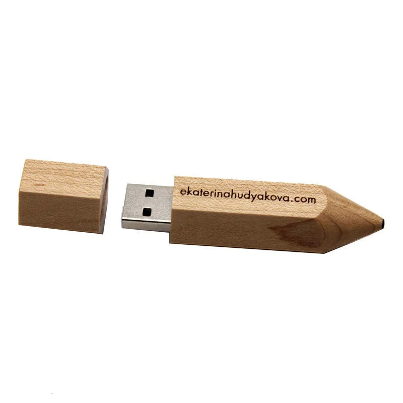 Clé USB bois personnalisable forme crayon de papier stylo bambou gravure laser logo texte promotion entreprise goodies durable - lebois-eco.com