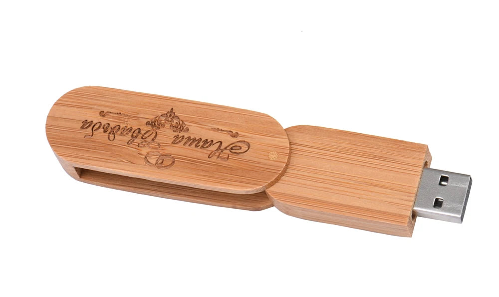 Clé usb pliable porte-clé bois bambou personnalisable logo texte cadeaux promotion entreprise mariage photographe goodies durable - lebois-eco.com