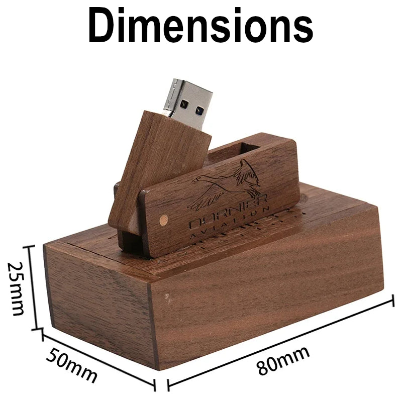 Coffret clé usb bois pliable rectangle noyer érable bambou personnalisable custom logo prénom entreprise cadeau photographe anniversaire mariage durable - lebois-eco.com