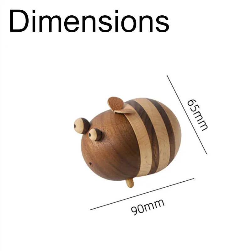 Distributeur porte cure-dents bois forme abeille décoration art fait main table maison cuisine apéritif repas dîner écologique durable - lebois-eco.com
