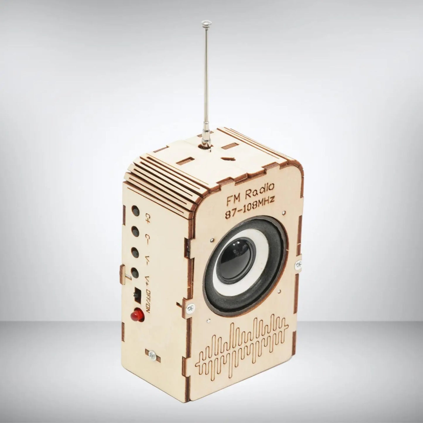 Kit complet radio fm en bois à assembler composants électroniques jouet éducatif enfant cadeau Noël anniversaire do it yourself durable - lebois-eco.com