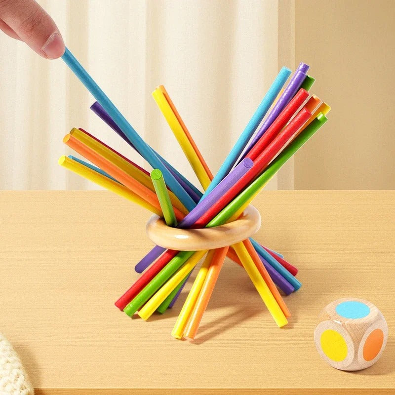 Coffret en bois naturel pour jeu de stratégie éducatif