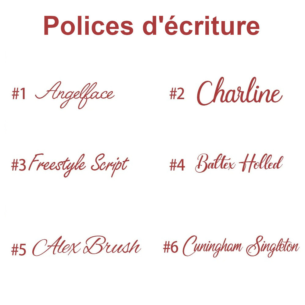 Porte-nom en bois 3D personnalisé pour mariage, anniversaire ou événement, 6 choix de polices d'écriture.