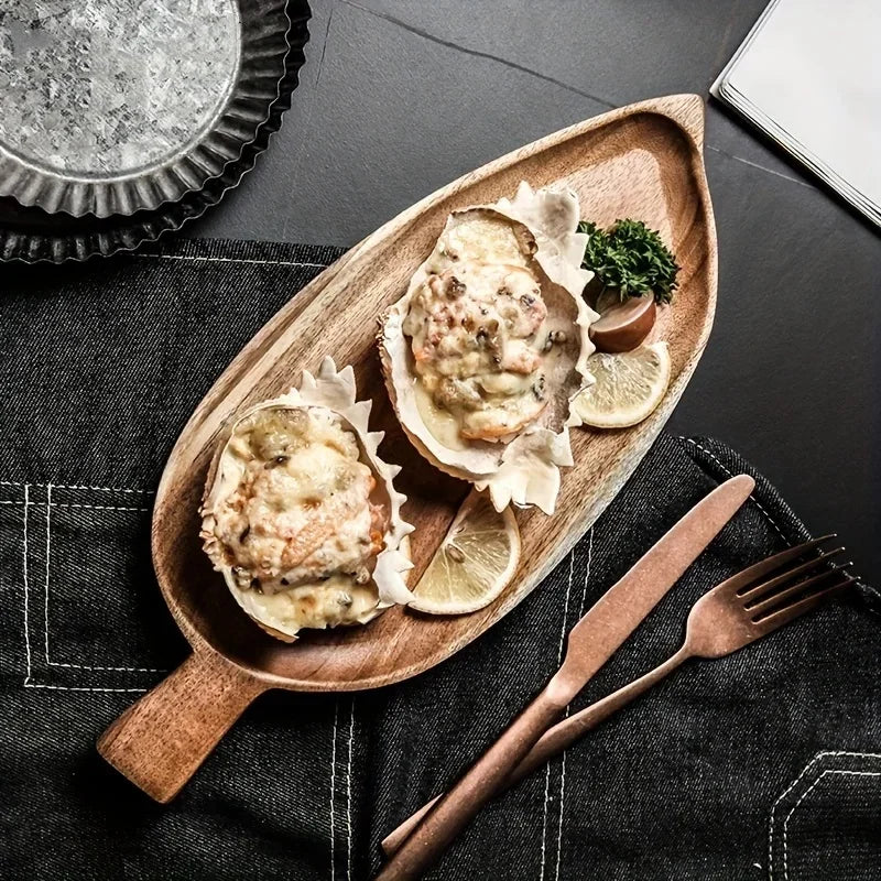 Assiette plateau bois style japonais présentation dressage table restaurant poisson sushi maki california rolls dessert repas fromage écologique durable - lebois-eco.com