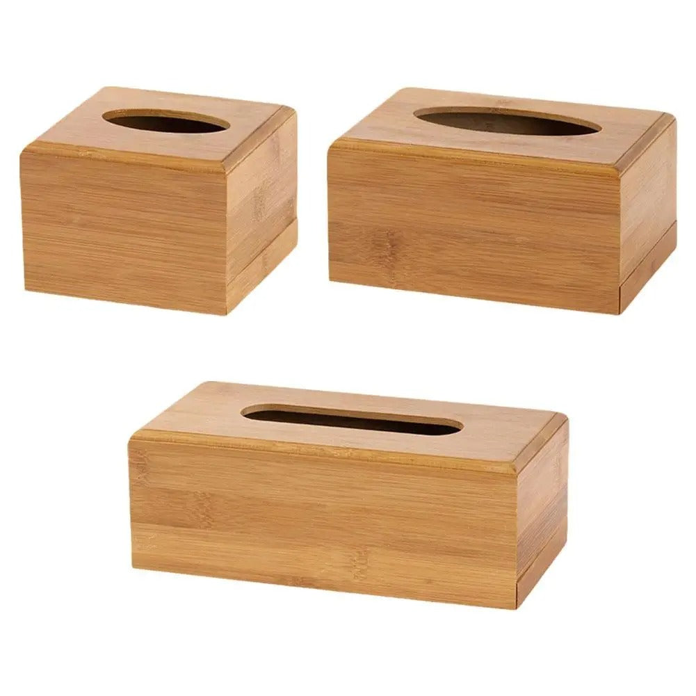 Boîte à mouchoirs bambou bois insertion tiroir 3 tailles décoration intérieur salon chambre à coucher rhume écologique durable - lebois-eco.com