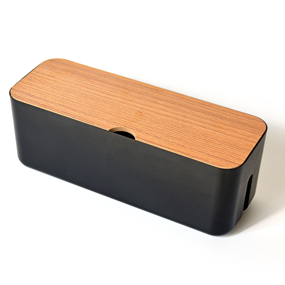 Coffret de rangement câbles et multiprises grande taille couvercle bois -  Lifeboxsecurity