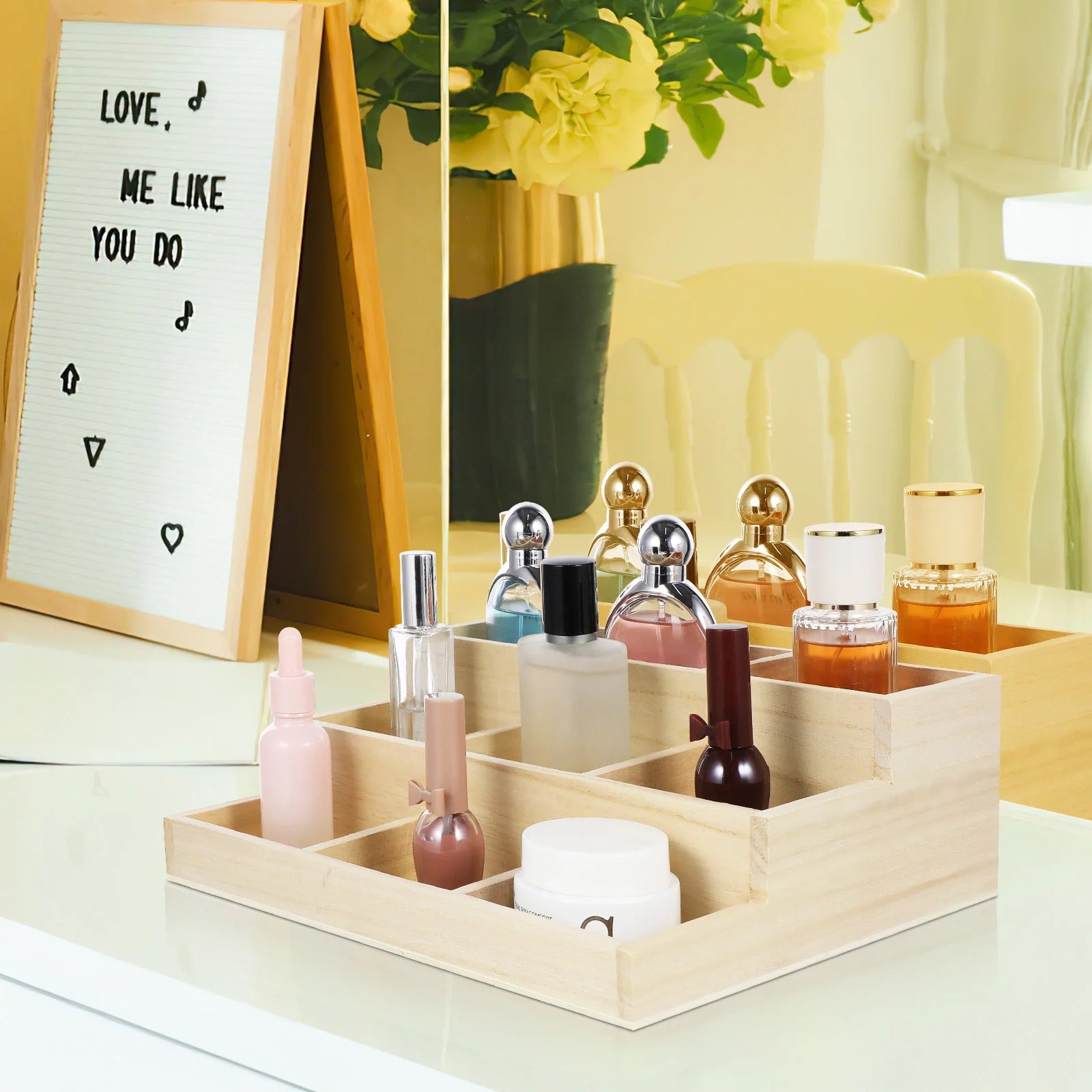 Boîte de rangement bois 3 niveaux pour bijoux parfums produits cosmétiques accessoires salle de bain bureau écologique durable - lebois-eco.com