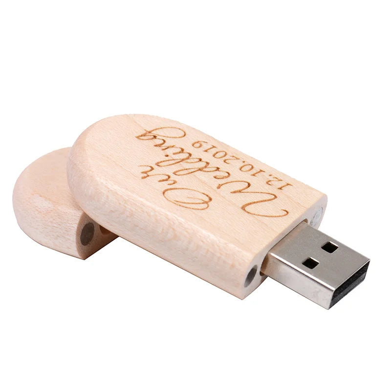 Clé usb 3.0 bois personnalisable noyer érable rose bambou logo prénom entreprise cadeau mariage anniversaire photographe durable écologique - lebois-eco.com