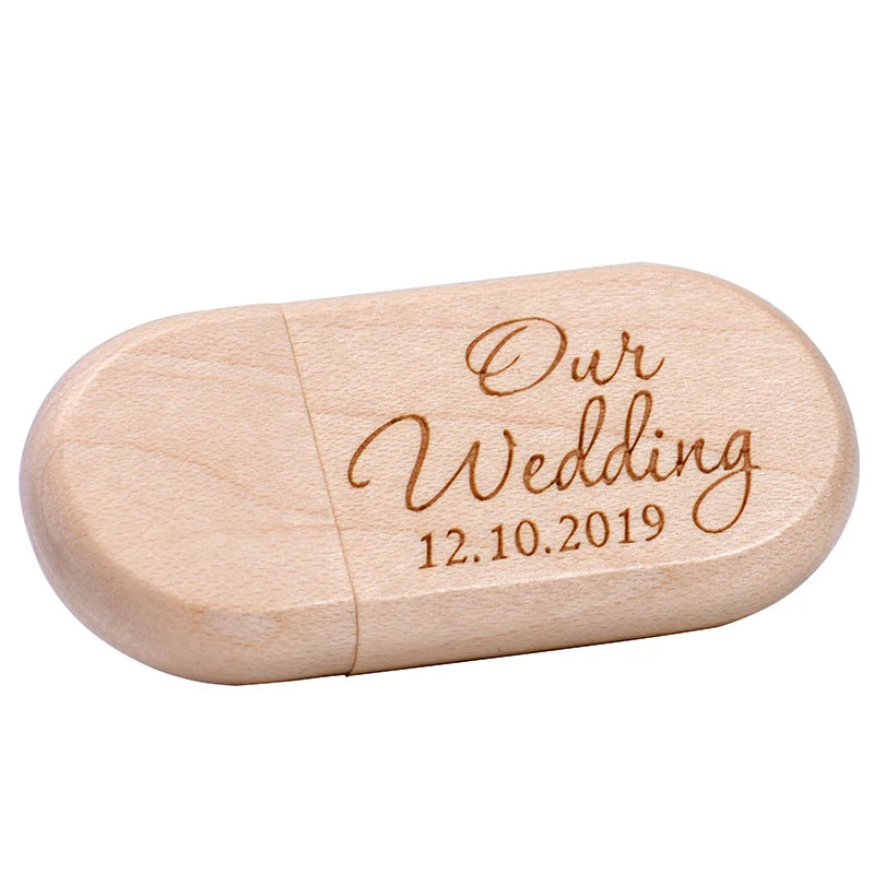 Clé usb 3.0 bois personnalisable noyer érable rose bambou logo prénom entreprise cadeau mariage anniversaire photographe durable écologique - lebois-eco.com