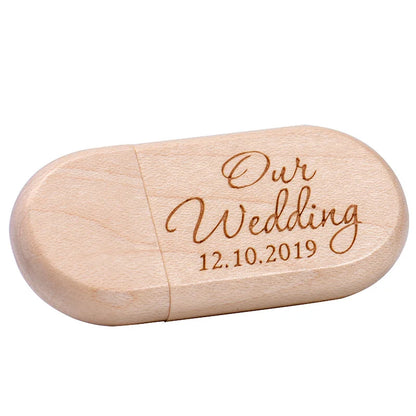 Clé usb 3.0 bois personnalisable noyer érable rose bambou logo prénom entreprise cadeau mariage anniversaire photographe durable écologique - lebois-eco.com