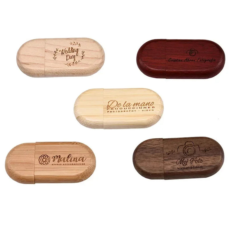 Clé usb 3.0 bois personnalisable noyer érable rose bambou logo prénom entreprise cadeau mariage anniversaire photographe durable écologique - lebois-eco.com