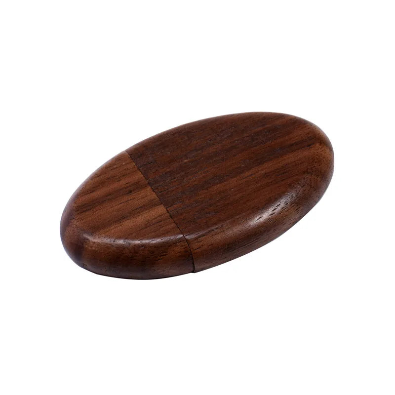 Clé usb ovale bois noyer érable personnalisable logo texte cadeaux promotion entreprise mariage photographe goodies durable - lebois-eco.com