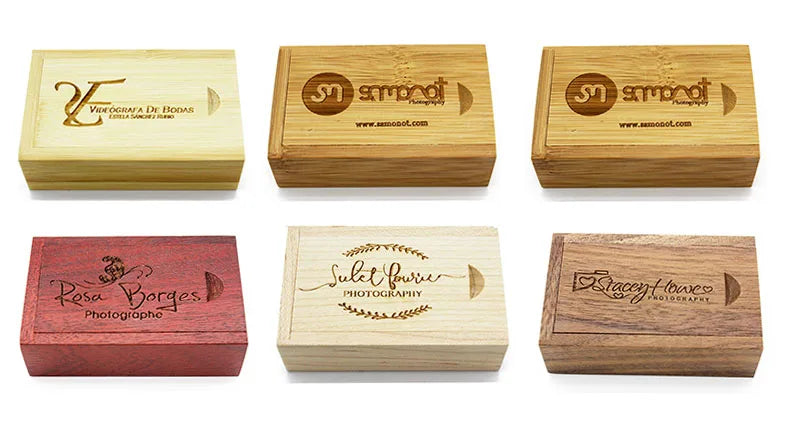 Coffret clé USB 3.0 bois personnalisable logo nom prénom custom gravure laser sur mesure promotion entreprise cadeau mariage anniversaire photographie - lebois-eco.com