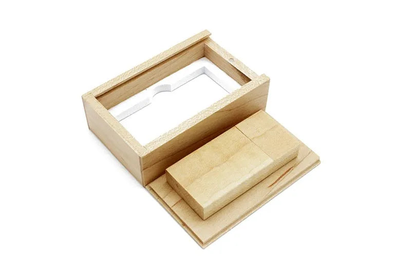 Coffret clé USB 3.0 bois personnalisable logo nom prénom custom gravure laser sur mesure promotion entreprise cadeau mariage anniversaire photographie - lebois-eco.com