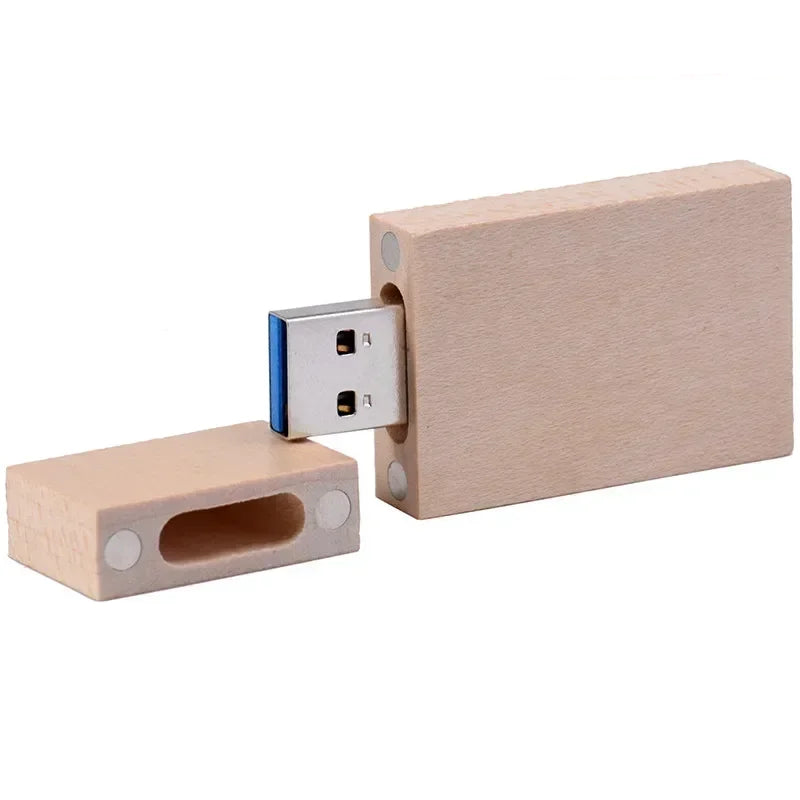 Coffret clé USB 3.0 bois personnalisable logo nom prénom custom gravure laser sur mesure promotion entreprise cadeau mariage anniversaire photographie - lebois-eco.com
