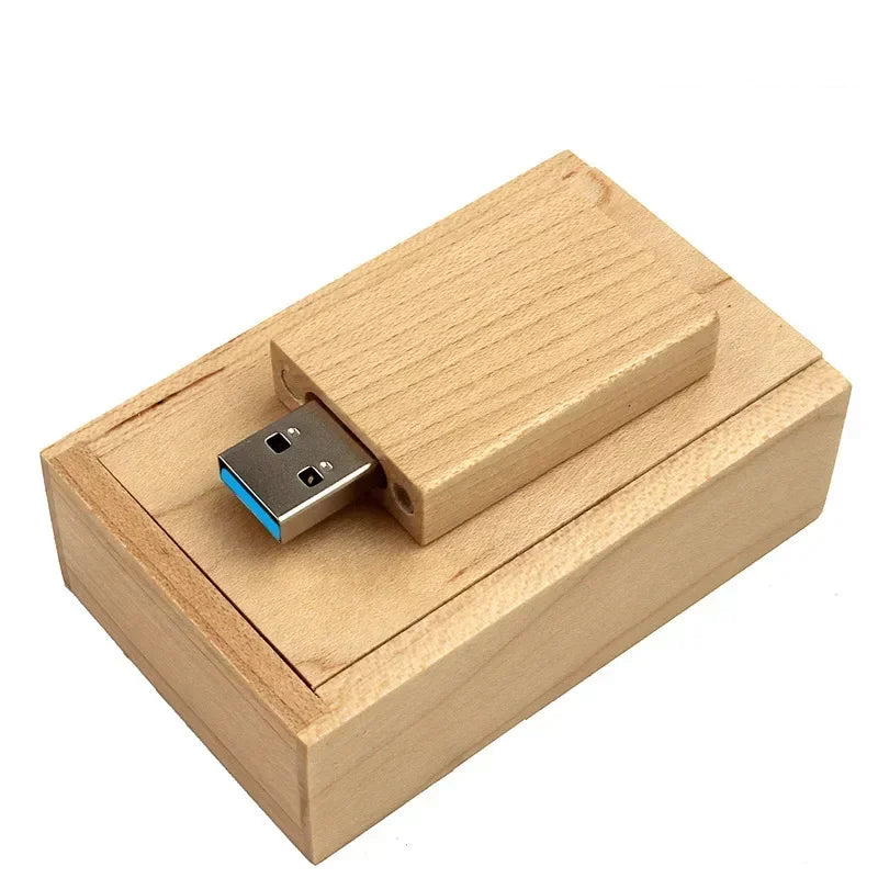 Coffret clé USB 3.0 bois personnalisable logo nom prénom custom gravure laser sur mesure promotion entreprise cadeau mariage anniversaire photographie - lebois-eco.com