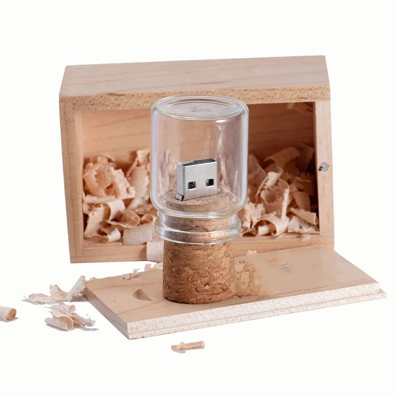 Coffret clé usb 3.0 bois personnalisable bouteille à la mer bambou érable logo prénom entreprise cadeau mariage anniversaire photographe durable écologique - lebois-eco.com