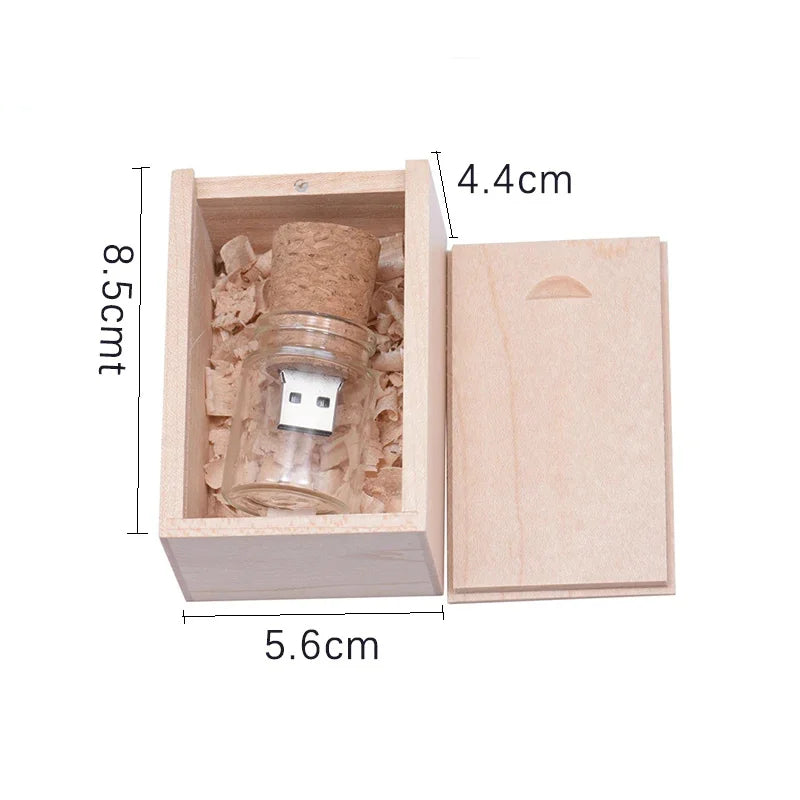 Coffret clé usb 3.0 bois personnalisable bouteille à la mer bambou érable logo prénom entreprise cadeau mariage anniversaire photographe durable écologique - lebois-eco.com