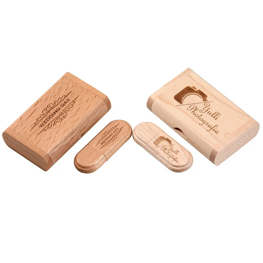Coffret clé usb bois personnalisable vente en gros érable hêtre bambou logo prénom entreprise professionnels photographe cadeau goodies renouvelable écologique - lebois-eco.com