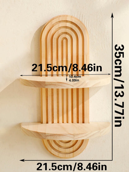 Étagère murale à fixer en bois naturel style nordique décoration intérieur entrée salon cuisine salle de bain durable - lebois-eco.com