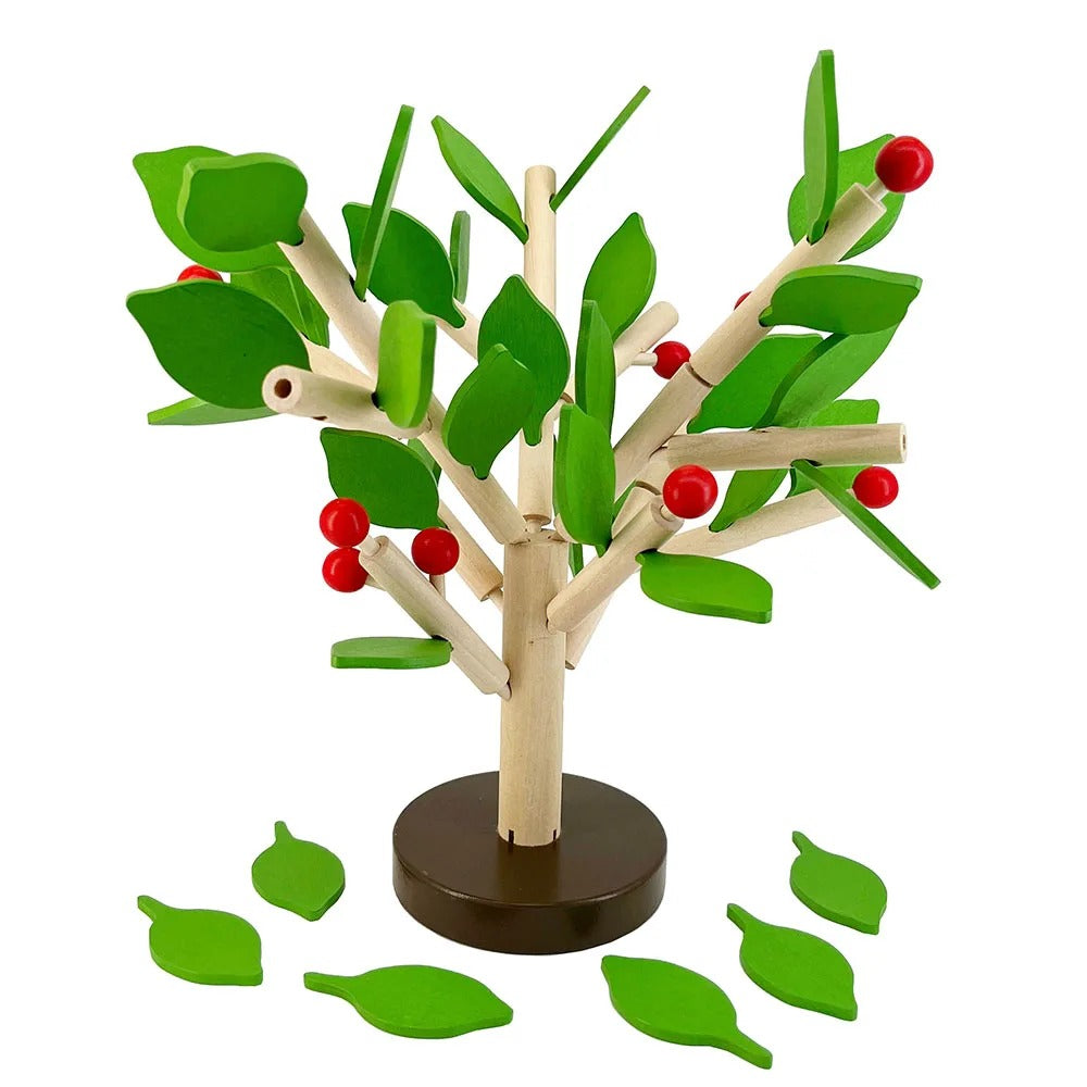 Jouet enfant jeu puzzle 3D en bois à assembler arbre pommier apprentissage cadeau noël anniversaire éducatif durable - lebois-eco.com