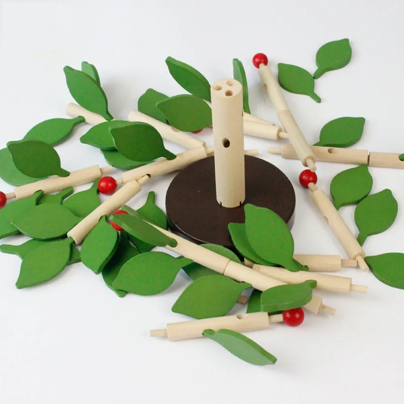 Jouet enfant jeu puzzle 3D en bois à assembler arbre pommier apprentissage cadeau noël anniversaire éducatif durable - lebois-eco.com
