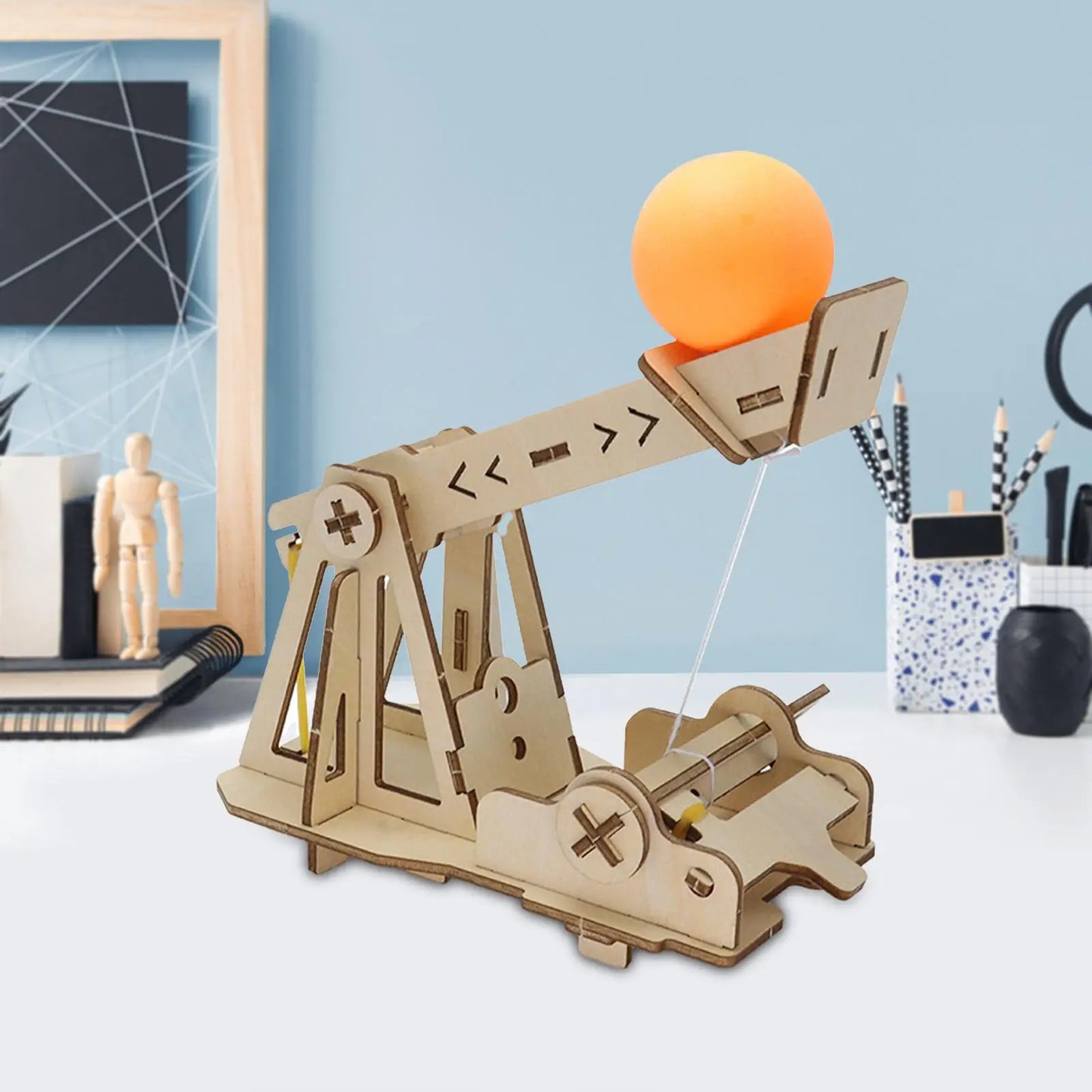 Kit complet catapulte en bois à assembler jouet éducatif enfant à partir de 12 ans cadeau noël anniversaire durable - lebois-eco.com