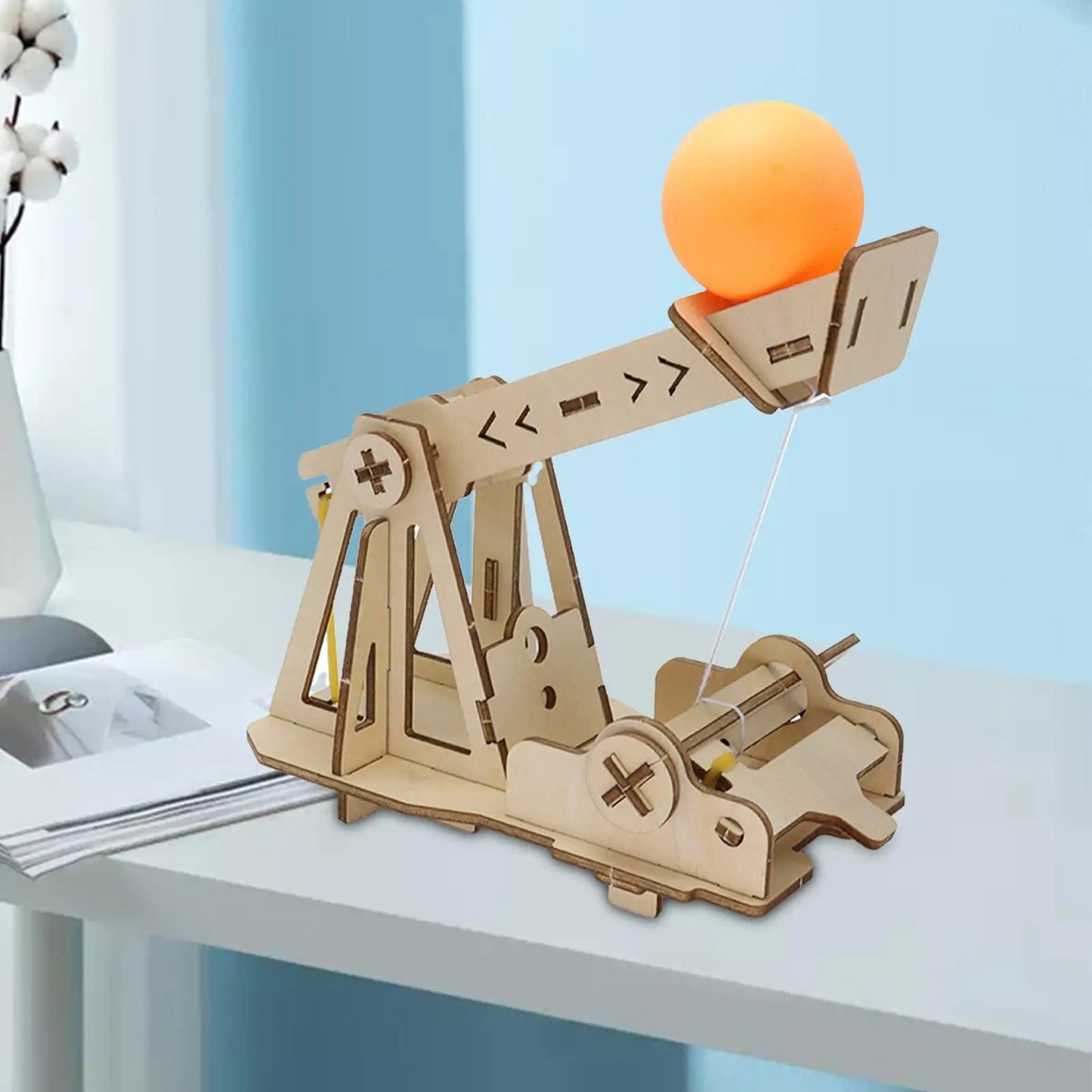 Kit complet catapulte en bois à assembler jouet éducatif enfant à partir de 12 ans cadeau noël anniversaire durable - lebois-eco.com