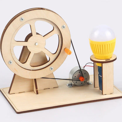 Kit complet générateur électricité en bois à assembler jouet éducatif enfant cadeau noël do it yourself durable - lebois-eco.com