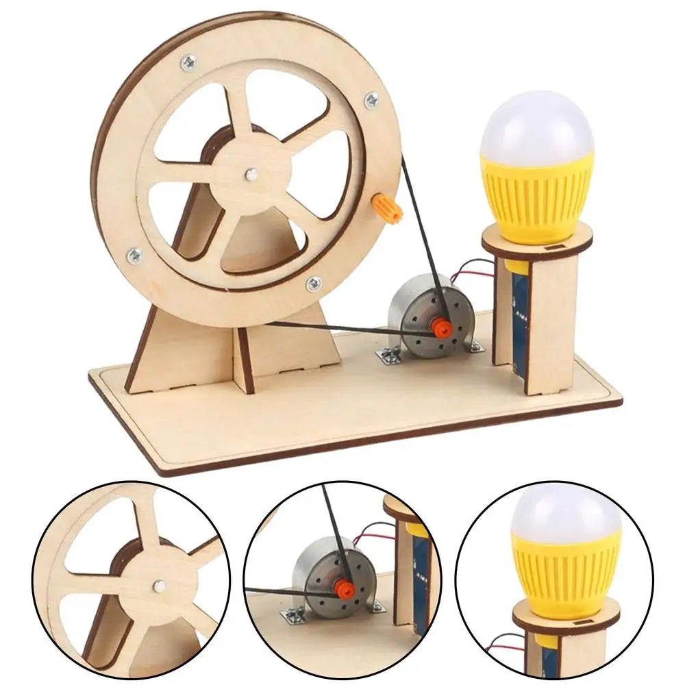 Kit complet générateur électricité en bois à assembler jouet éducatif enfant cadeau noël do it yourself durable - lebois-eco.com