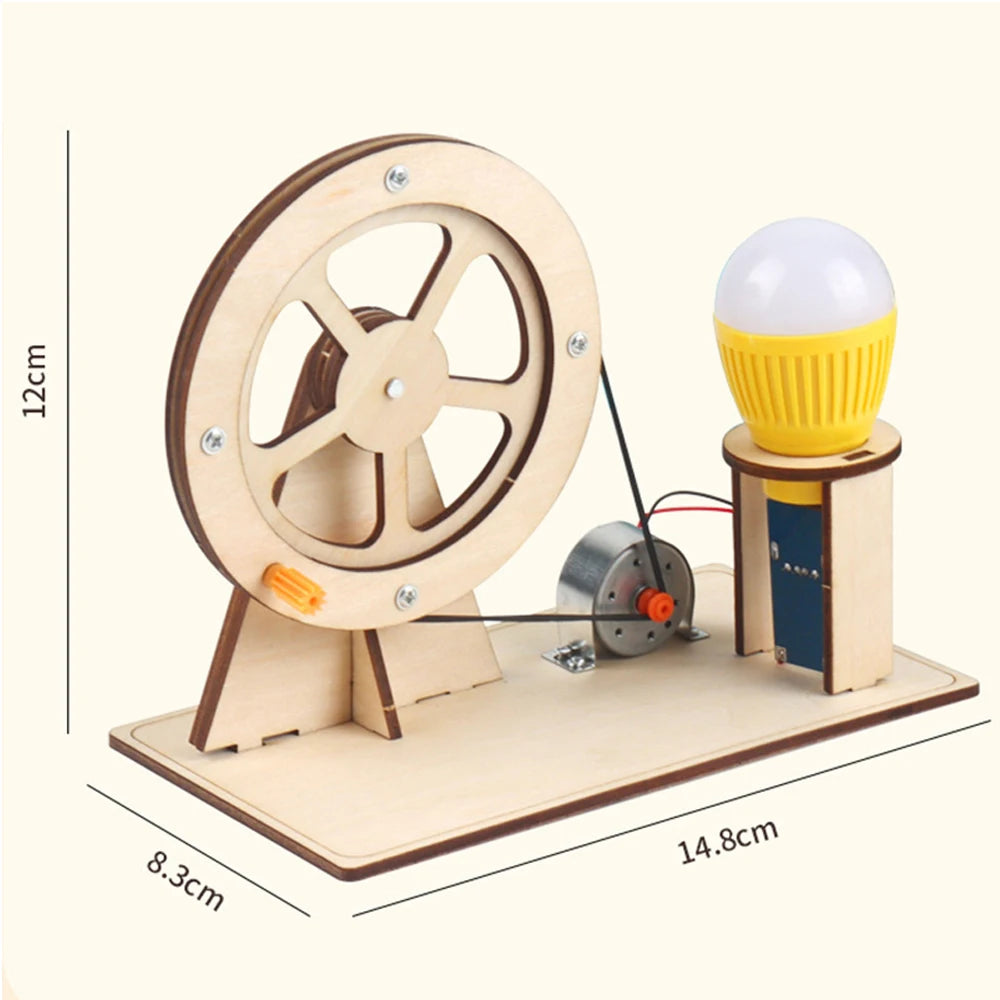 Kit complet générateur électricité en bois à assembler jouet éducatif enfant cadeau noël do it yourself durable - lebois-eco.com