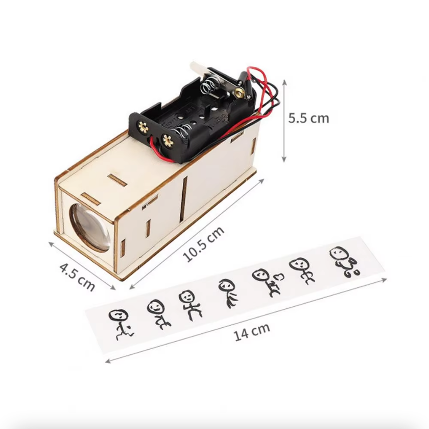 Kit complet projecteur lumière en bois à assembler composants électroniques jouet éducatif expérimentation scientifique enfant cadeau noël anniversaire durable - lebois-eco.com