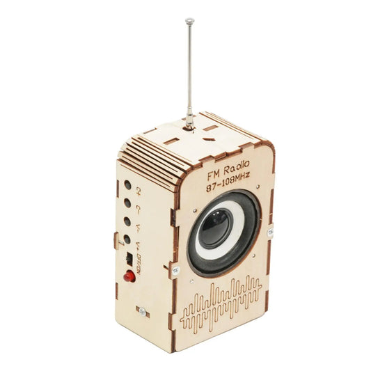 Kit complet radio fm en bois à assembler composants électroniques jouet éducatif enfant cadeau Noël anniversaire do it yourself durable - lebois-eco.com