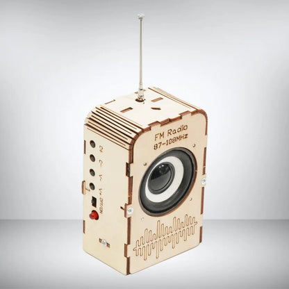 Kit complet radio fm en bois à assembler composants électroniques jouet éducatif enfant cadeau Noël anniversaire do it yourself durable - lebois-eco.com