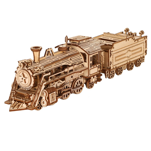 Maquette modélisme bois locomotive à vapeur jouet do it yourself assemblage construction fait main cadeau noël enfant adulte découpe laser durable écologique - lebois-eco.com