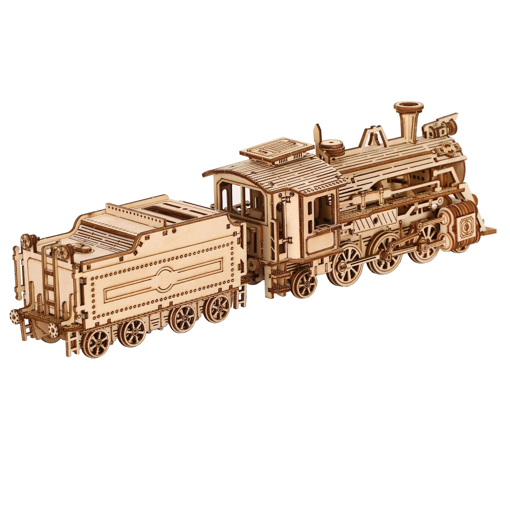 Maquette modélisme bois locomotive à vapeur jouet do it yourself assemblage construction fait main cadeau noël enfant adulte découpe laser durable écologique - lebois-eco.com