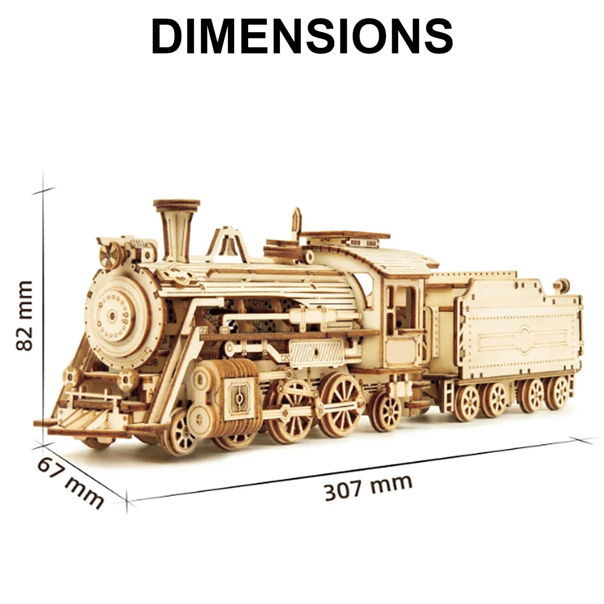 Maquette modélisme bois locomotive à vapeur jouet do it yourself assemblage construction fait main cadeau noël enfant adulte découpe laser durable écologique - lebois-eco.com