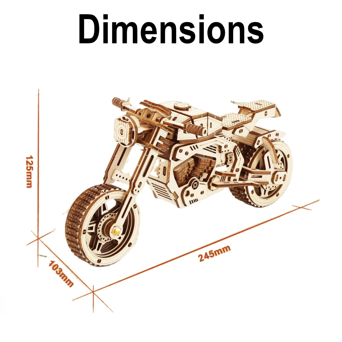 Maquette modélisme bois moto harley davidson sport jouet do it yourself assemblage construction fait main cadeau noël enfant adolescent adulte durable écologique - lebois-eco.com