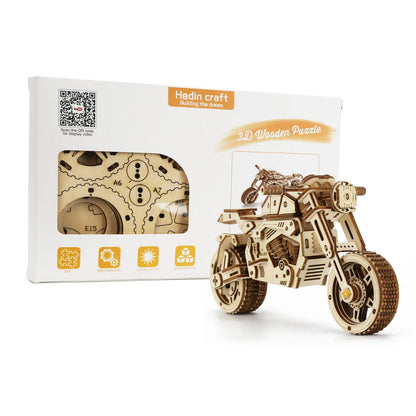 Maquette modélisme bois moto harley davidson sport jouet do it yourself assemblage construction fait main cadeau noël enfant adolescent adulte durable écologique - lebois-eco.com