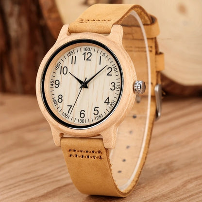 Montre bois bambou quartz alba femme cadeau original anniversaire noël mariage tendance intemporel écologique durable - lebois-eco.com