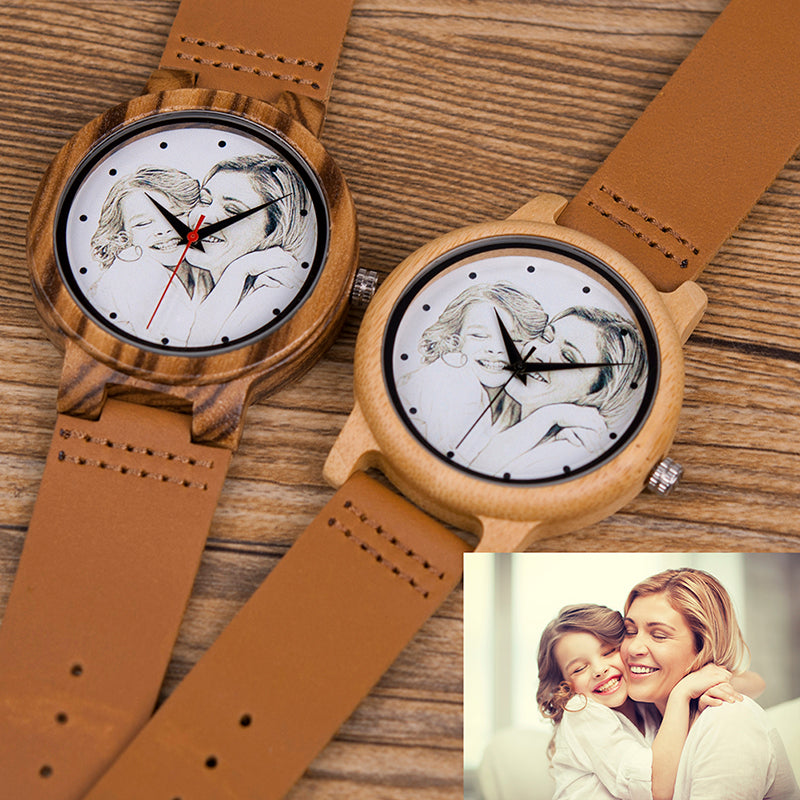 Montre personnalisable bambou bois customisable gravure gravé laser custom bois unisexe quartz cadeau anniversaire mariage renouvelable écologique responsable environnement - lebois-eco.com