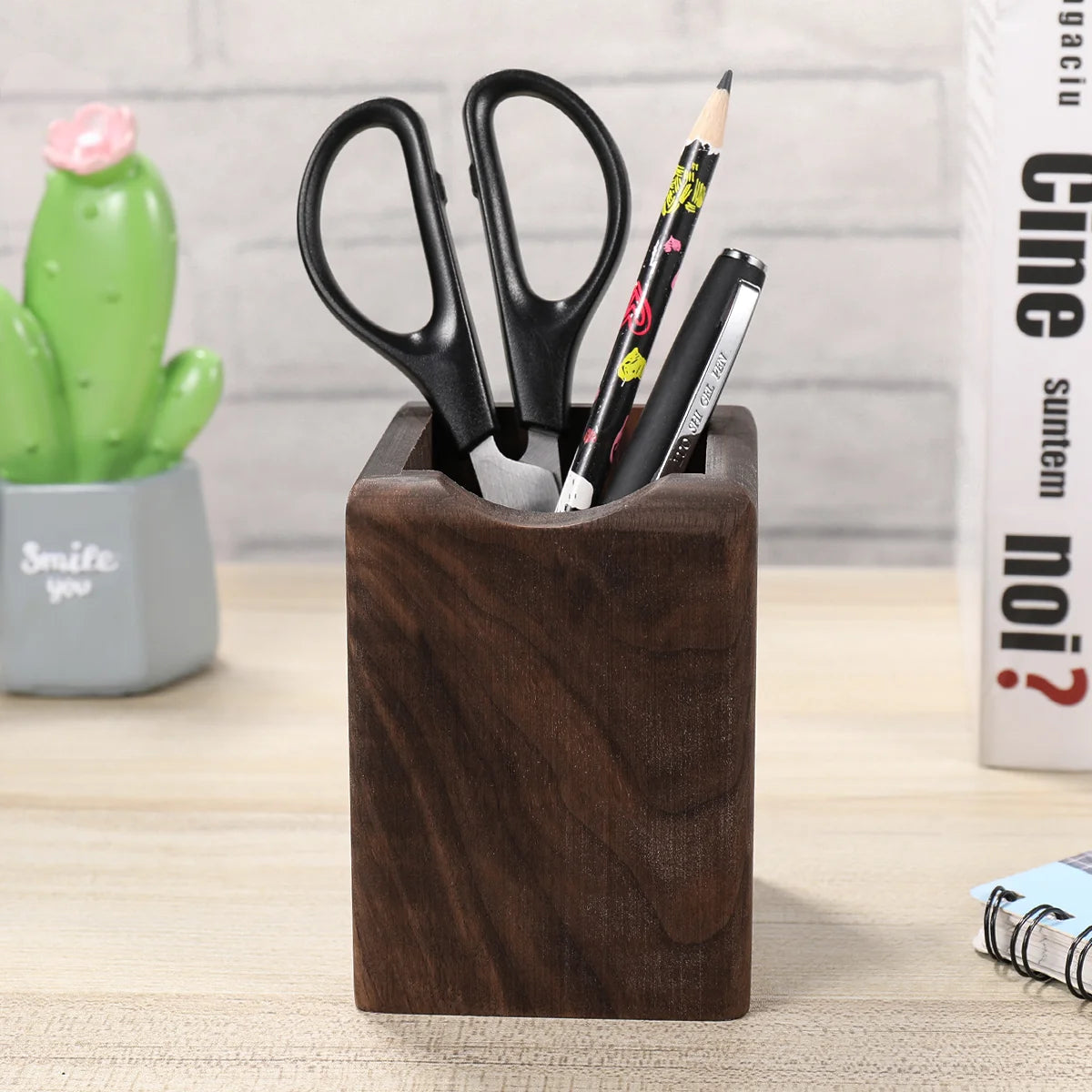 Porte crayons stylo bois bureau boîte rangement multifonctions études étudiants écoliers écriture lecture écologique durable - lebois-eco.com