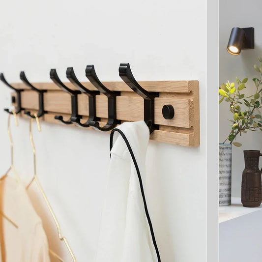 Porte-manteau bois crochet ajustable réglable à fixer mural aluminium décoration maison intérieur écologique durable - lebois-eco.com