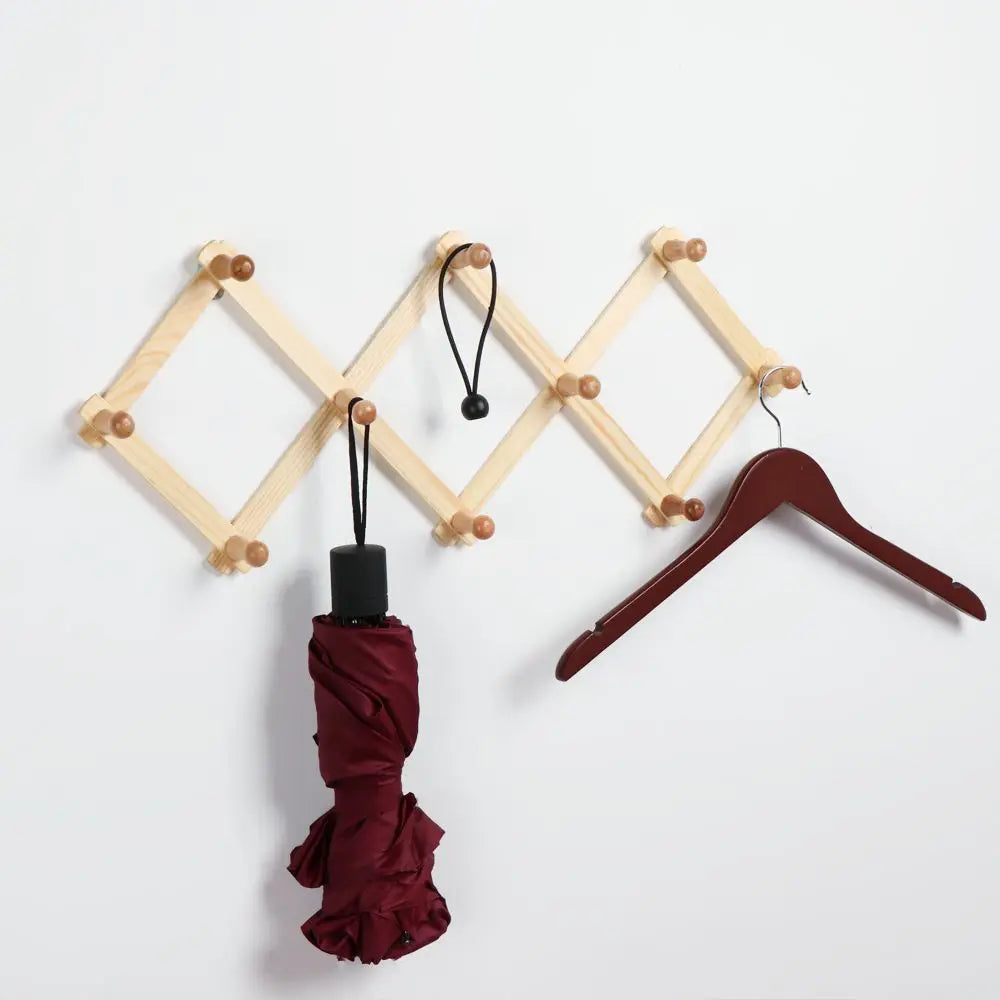 Porte manteau extensible accordéon à visser bois décoration rangement maison intérieur cuisine entrée écologique durable - lebois-eco.com