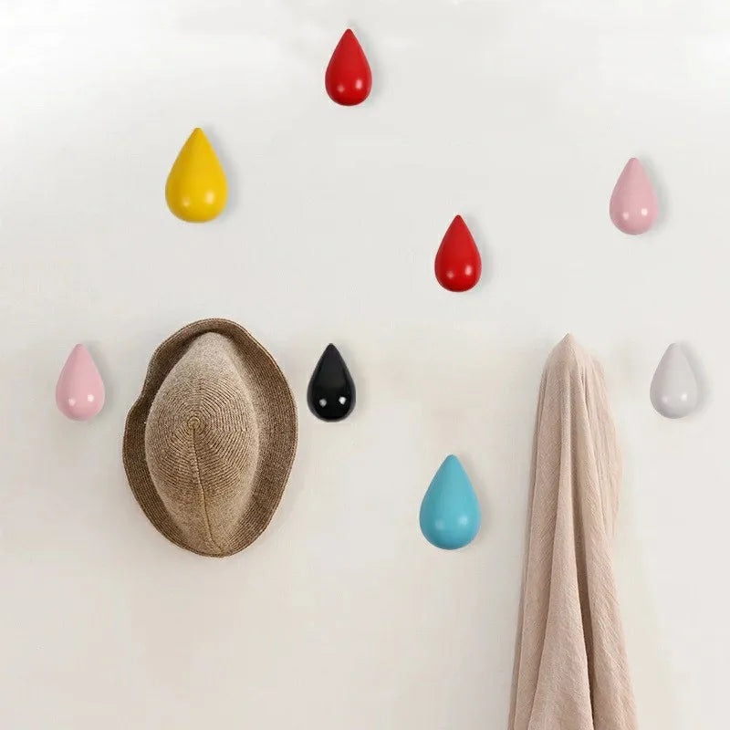 Porte manteau mural à fixer bois forme goutte eau décoration intérieur maison porte chapeau sac à main design écologique durable - lebois-eco.com
