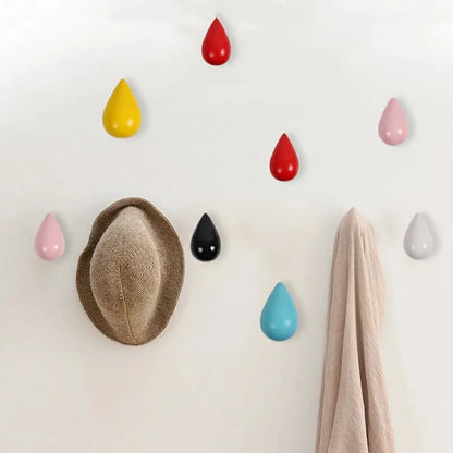 Porte manteau mural à fixer bois forme goutte eau décoration intérieur maison porte chapeau sac à main design écologique durable - lebois-eco.com