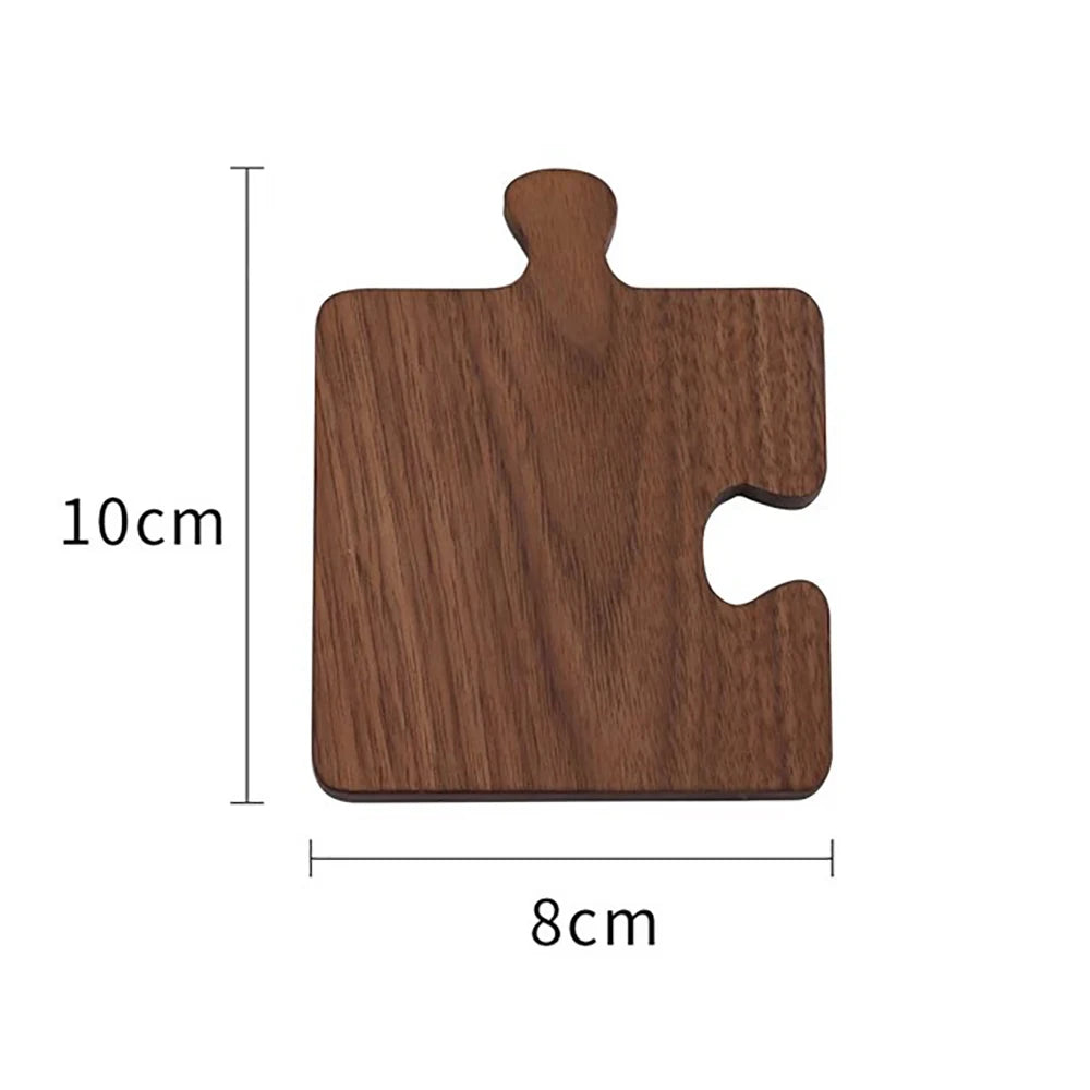 Sous-tasse sous-verre bois noyer forme puzzle boisson service thé café dressage décoration table maison intérieur écologique durable - lebois-eco.com
