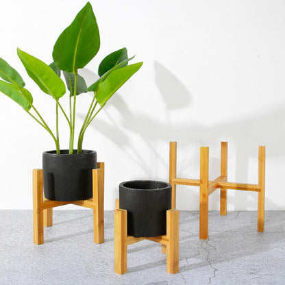 Support bois bambou démontable pot fleur plante solide durable décoration intérieur naturel maison jardin printemps été saison jardiner environnment écologique responsable renouvelable - lebois-eco.com