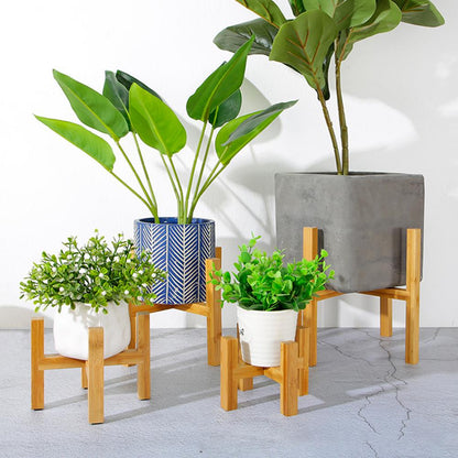 Support bois bambou démontable pot fleur plante solide durable décoration intérieur naturel maison jardin printemps été saison jardiner environnment écologique responsable renouvelable - lebois-eco.com
