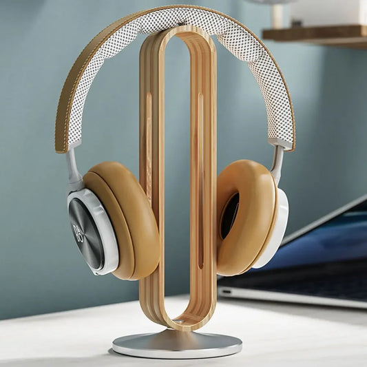 Support casque audio bois bambou aluminium production musique vinyl streameur twitch ableton fruity loop mp3 art décoration rangement bureau écologique durable - lebois-eco.com